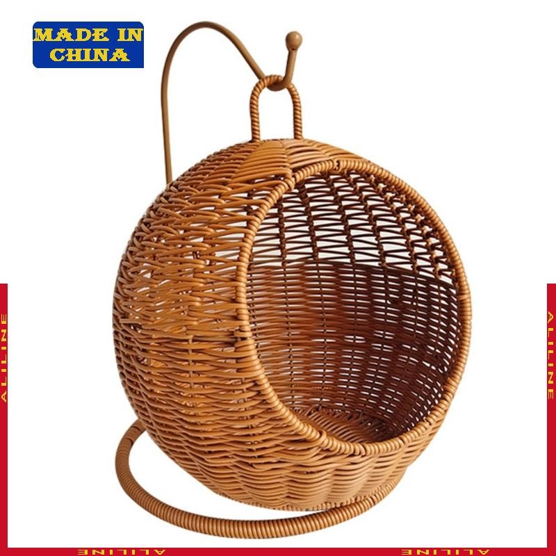 Economiza Espaço Para Gatos , Cama Descanso , Imitação Rattan Suspensa , Decorações Jardim Doméstico