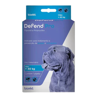Antipulgas e Carrapatos Defend Pro para Cães Acima de 40kg com 1 Pipeta