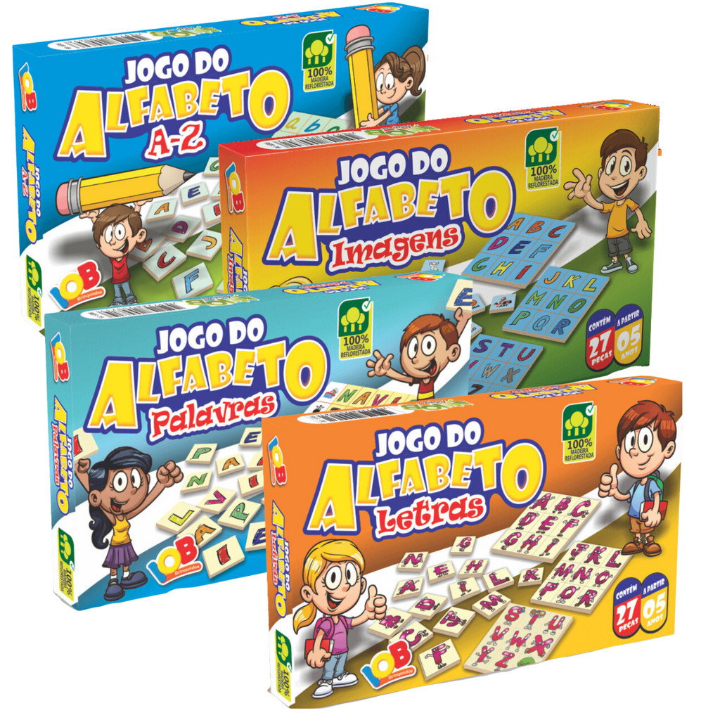 Kit 4 Jogos Educativos Didáticos Português Alfabeto Descobrindo as ...
