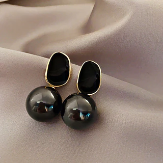 S925 Brincos de Pérola de Agulha de Prata estilo Hong Kong Novo Estilo Coreano Influenciador de Temperamento Brincos exclusivos