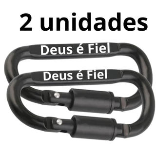 kit 2 Chaveiros Mosquetão Personalizados de Enfeites de Mochila e Camping