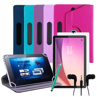 Capa Giratória p/Tablet M9 Lenovo c/Película Vidro Caneta Fone