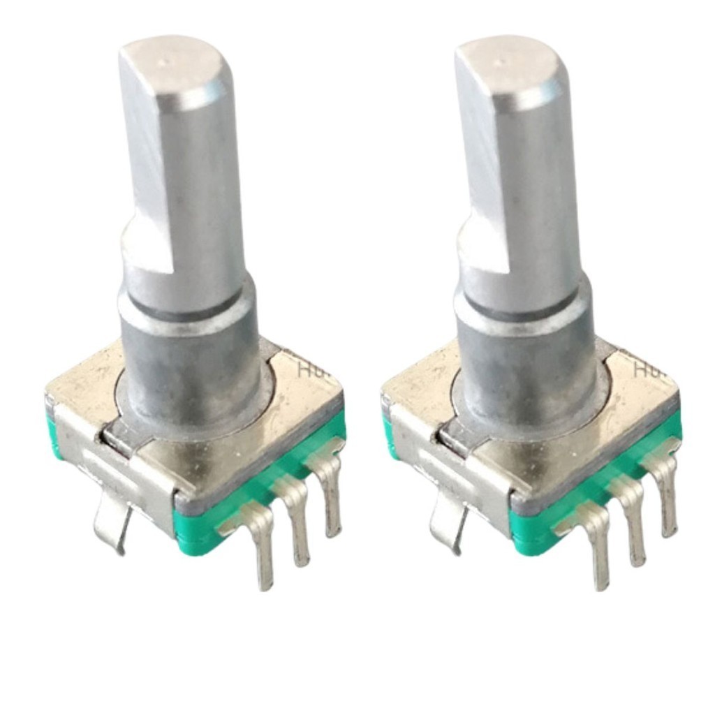 2x Potenciômetro Rotativo 5 pinos Encoder EC11 c/ click 20mm | Shopee ...