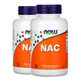 Kit 2x Nac N-acetilcisteína 600mg Now Foods 100 Cápsulas Importado/Made in Usa