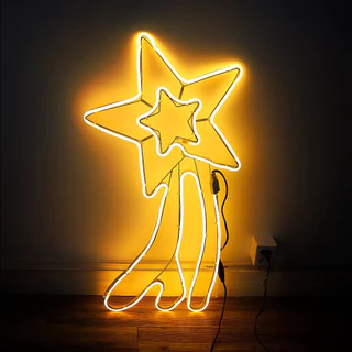 Pisca Estrela Cadente Natal Enfeite Mangueira Branco quente Dourada