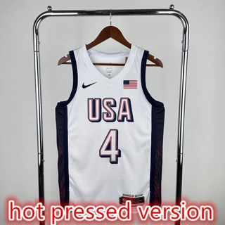 2024 NBA jersey Versão Prensada A Quente Paris Olympic USA # 4 Camisa De Basquetebol CURRY