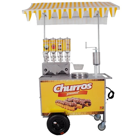 Carrinho de Churros Gourmet R2 4 Doceiras e Masseira Fuso R0077