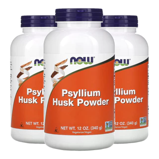 Kit 3x Pó de Casca de Psyllium 340g Now Foods Psyllium /Made in Usa