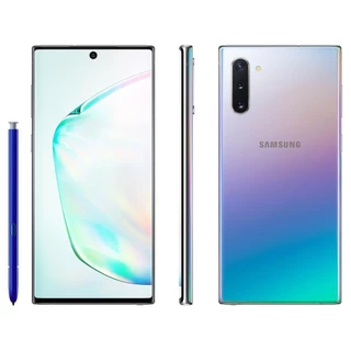 Smartphone Samsung Galaxy Note 10 256GB Prata 4G - 8GB RAM 6,3” Câm. Tripla + Câm. Selfie 10MP