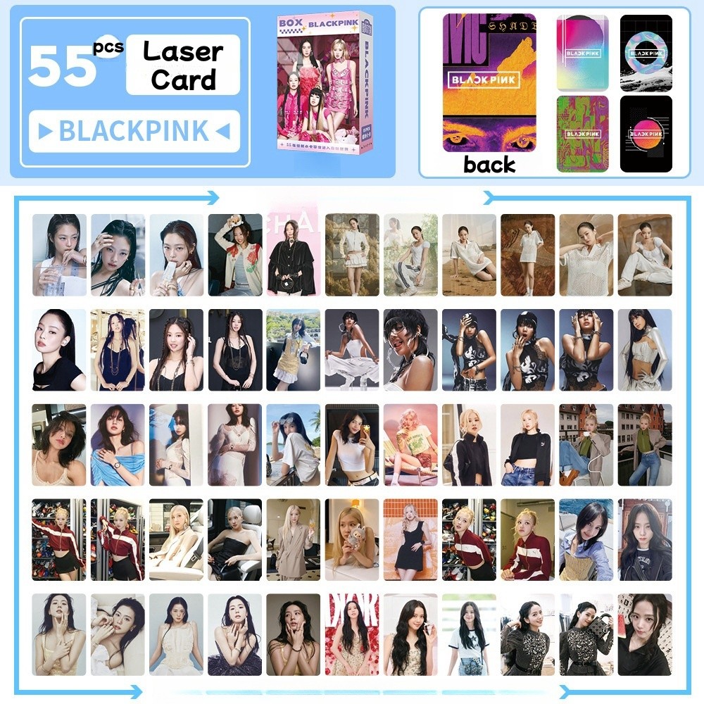 50-124pcs BP 8th Anniversary Laser Lomo Cards In Your World JISOO