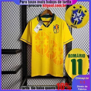 Retro Camisa Brasil1994Short7 # BETO 10 # PELÉ 11 # ROMARY 20 # RONALDONome e Número Personalizado HJNW