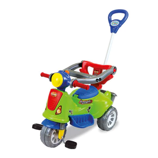 Carrinho De Passeio Pedal Infantil Triciclo Avespa Maral Cor:Verde
