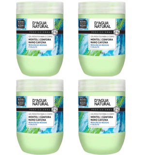 Dagua Natural Cosmésticos Gel Redutor Mentol Cânfora Nano Cafeína 750g  Kit Com 4 em Oferta na Shopee