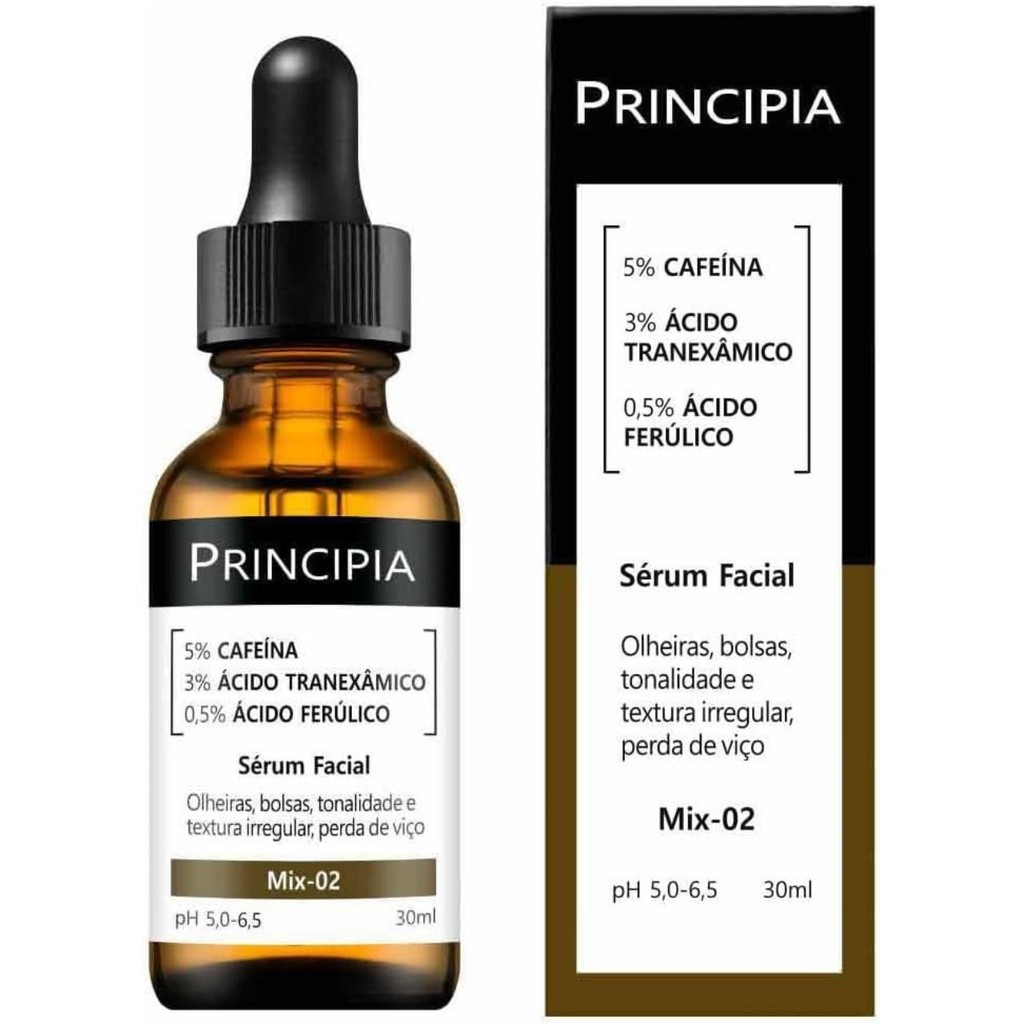 Sérum Principia Mix-02 (5% Cafeína + 3% Tranexâmico + Ferúlico)