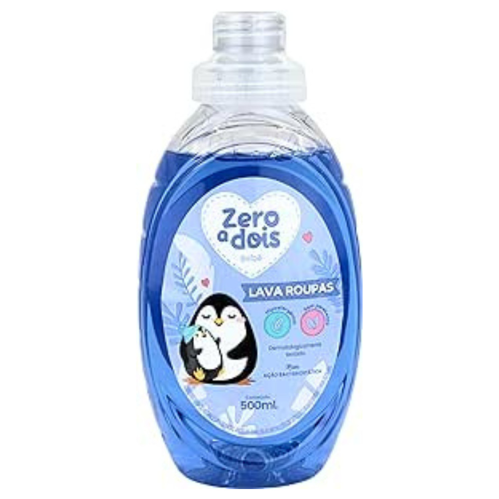 Lava Roupas Sabão Líquido Concentrado para Roupas de Bebê 500ml Zero a ...