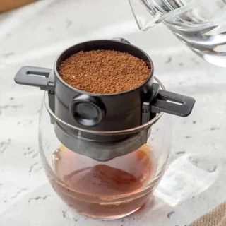 Mini Coador de Café Reutilizável com Abas Laterais – Prático e Sustentável