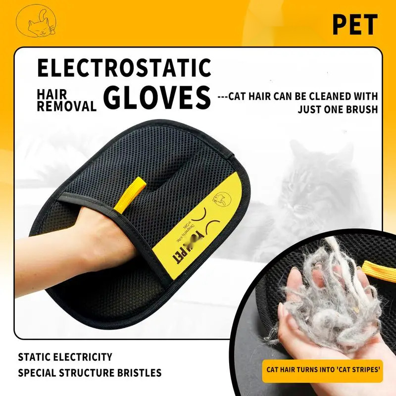 Removedor De Pelos De Animais De Estimação , Luvas Eletrostáticas , Escova Bidirecional , Pegajosos , Gato , Cachorro