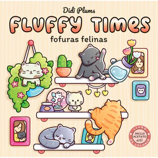 Fofuras felinas (livro de colorir fluffy times) em Oferta na Shopee