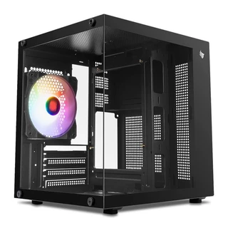 Gabinete Gamer Pichau Atom, Mini-Tower, Lateral de Vidro, Com 1 Fan, Preto, PG-ATOM-BK