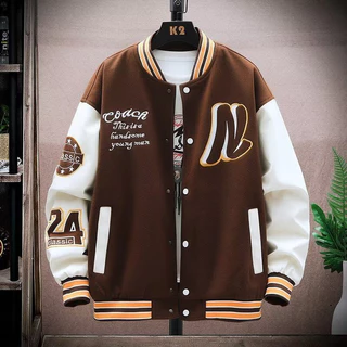 2024 Primavera Outono Jaqueta Masculina Fofa INS Moda de Rua Estilo Hong Kong Estilo Japonês Harajuku IP93