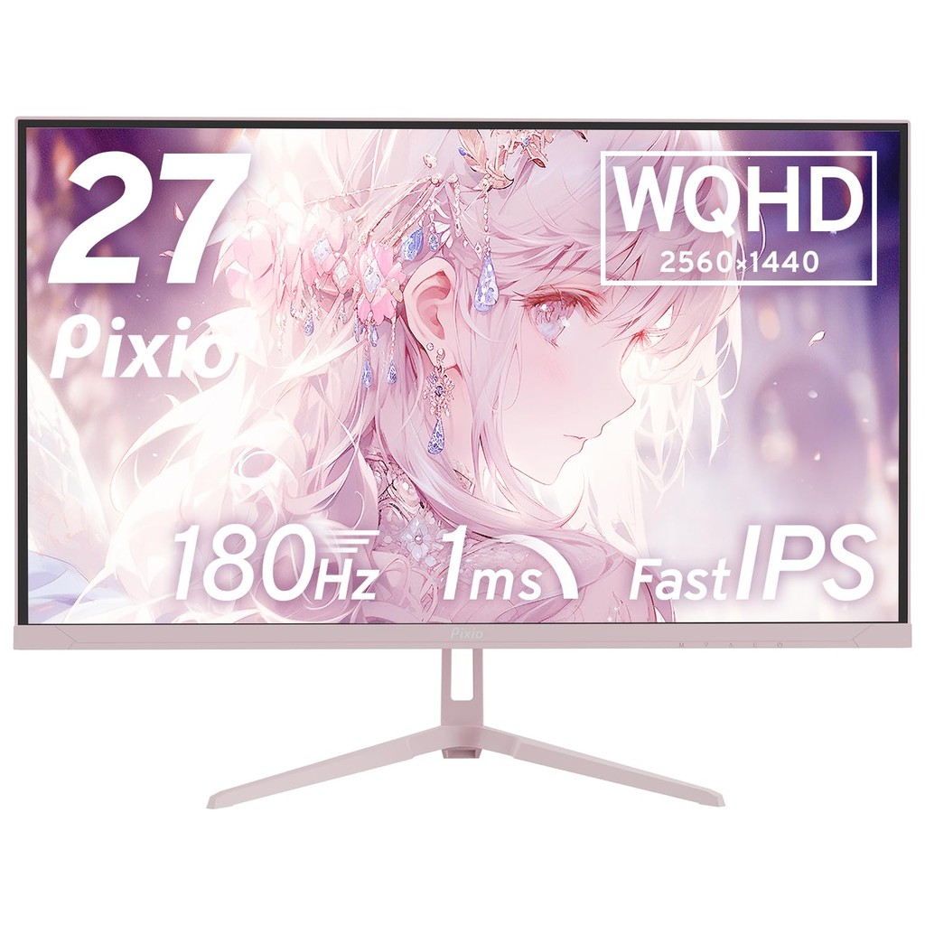Monitor De Jogos Pixio PX278 WAVE Rosa Pastel 27 Polegadas 180 Hz WQHD ...