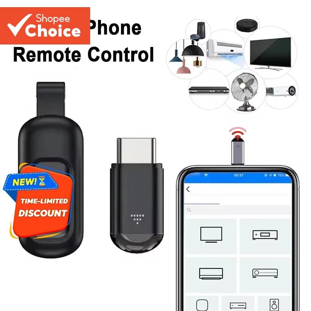 Tipo-C Micro USB Inteligente Infravermelho Universal Remoto Para TV Box Celular Ar Condicionado