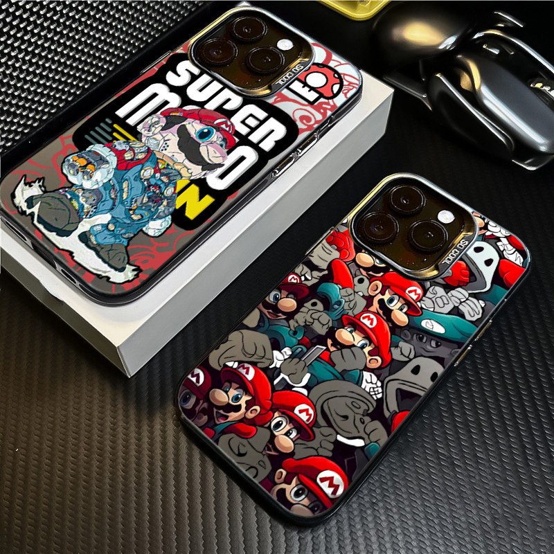 Supermaria Capa De Telefone Banhada A Metal De Desenho Animado Para Xiaomi Poco F5 X5 X6 M6 Pro 4G 14T 14 13 12 12T 13T Mi 11 Lite 5G NE Dura À Prova De Choque