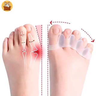 【 Am-az 】 2Pc Separador De Dedo Do Pé De Silicone Hallux Valgus Bunion Corretor