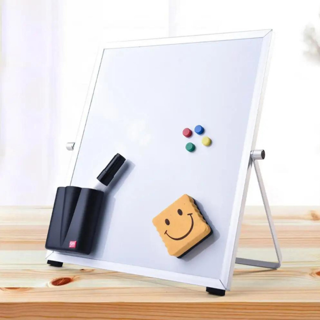 Lousa Branca Quadro de Metal Com Caneta Salas Escritório Reuniões 25X25