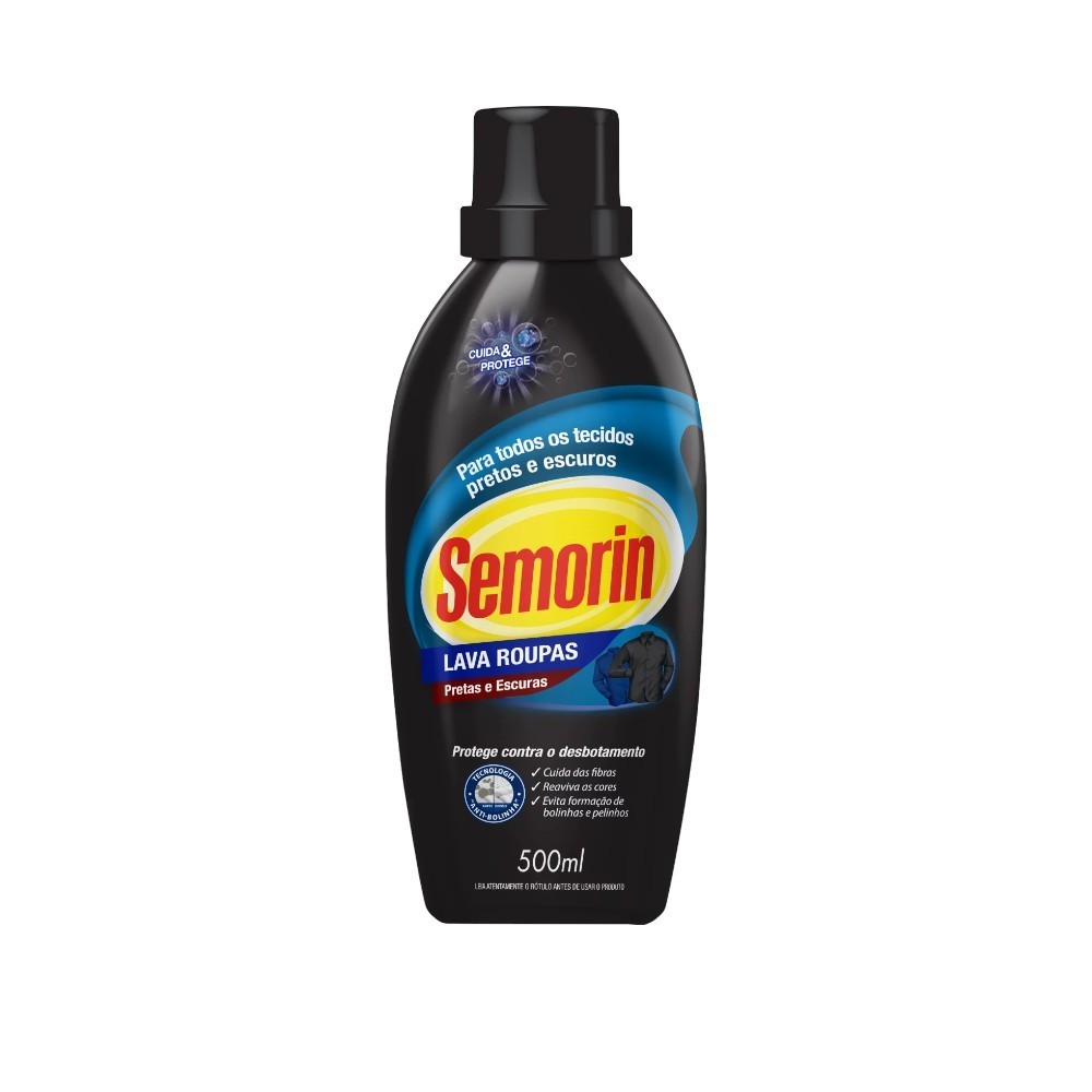 SEMORIN LAVA ROUPAS PRETAS E ESCURAS 500ML | Shopee Brasil