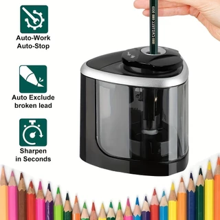 Afiador De Lápis Automático Elegante De Mesa Conveniência Afiação Rápida Design Durável Ideal Para Office/Home