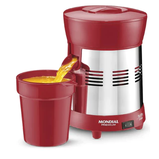 Extrator de Frutas Premium Turbo 250W E-24 Bivolt Vermelho Inox Mondial