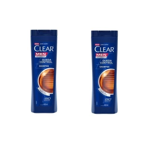 Kit 2 Shampoos Clear Anticaspa Queda Control 400ml Unilever