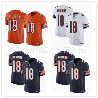 NFL Chicago Bears uniforme bordado de oliveira camisa 18 # WILLIAMS Chicago Bears