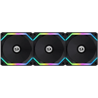 Kit Com 3 Cooler Fan Redragon By Lian Li, 120mm, RGB, Com Controladora, Preto - UF-SL120-3B SI