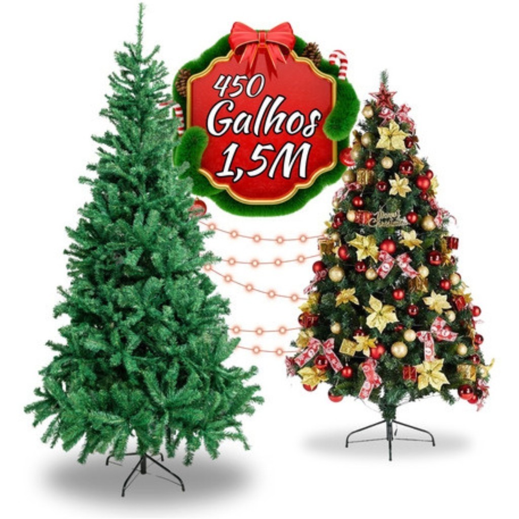 Árvore Natal Áustria Pinheiro Verde 150 Cm 450 Galhos Oferta