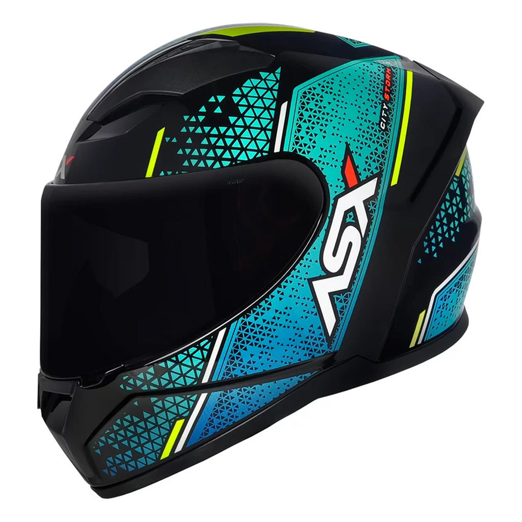CAPACETE ASX CITY STORM PRETO TIFANNY AMARELO