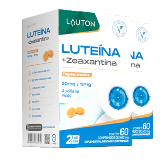 Kit 2x Luteína c/Zeaxantina + Vitamina A Lauton 60 Comprimidos