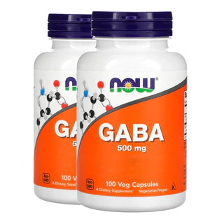 Kit 2x Ácido Gama 500mg e Vitamina B6 Now Foods 100 Cáps Importado/Made in Usa