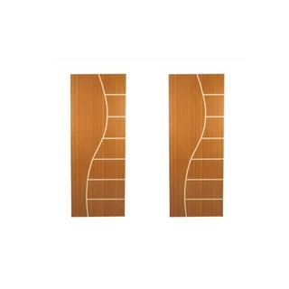 Kit com 2 Folhas de Porta Madeira Decorada 210x70cm Espessura 3,5cm Cantareira