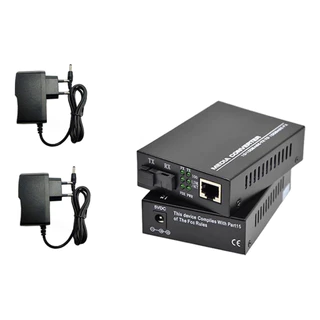 Kit 2 Conversores Mídia ( A + B) Fibra Óptica 1000 Mbps Novo