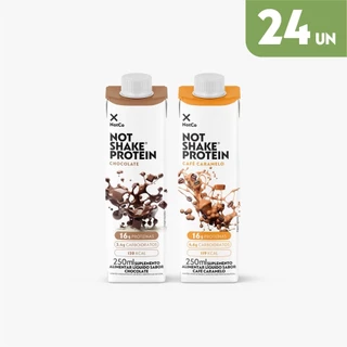 Kit 24x Bebida Proteica NotCo NotShake Protein 250ml Café Caramelo e Protein Chocolate