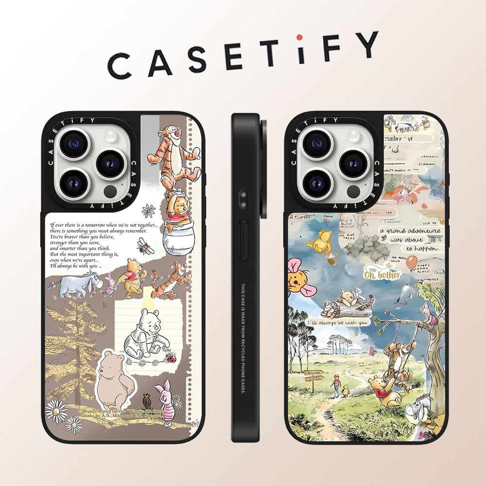 CASETIFY cartoon Graffiti Fofo Winnie the Pooh Espelho Rosto Capa De ...