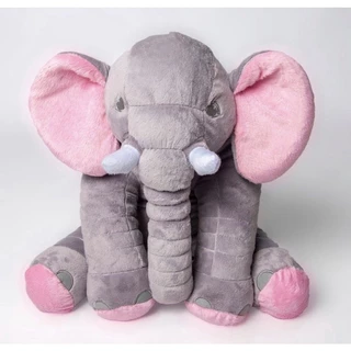 Almofada Elefante Pelúcia 60cm Travesseiro Bebê Antialérgico