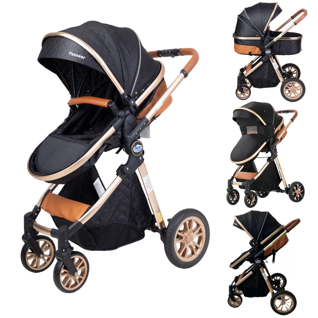 CARRINHO DE BEBE 6 EM 1 MODELO EUROPEU PREMIUM COM ASSENTO REVERSIVEL E AMORTECEDOR FECHAMENTO 1 MAO