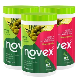 Kit 3 und Creme Tratamento Novex Azeite De Oliva 1kg em Oferta na Shopee