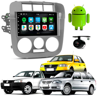 Kit Central Multimidia Android 7 Pol Gol 2005 A 2014 Saveiro 2006 A 2010 Parati 2006 A 2012 Prata