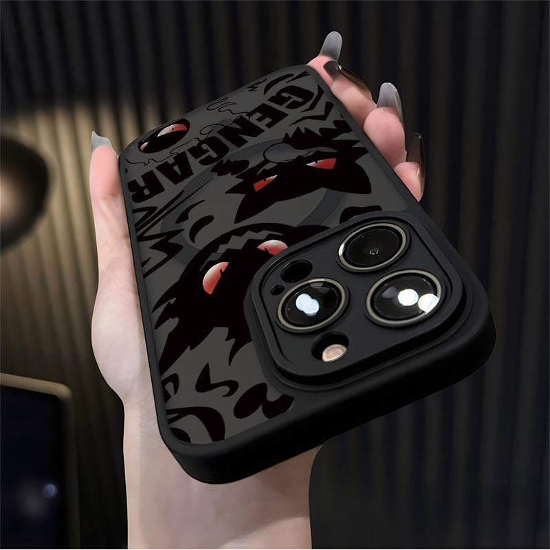 Pokémon Gengar Deluxe Capa de carregamento sem fio magnética para iPhone 11 12 13 14 15 Pro Max