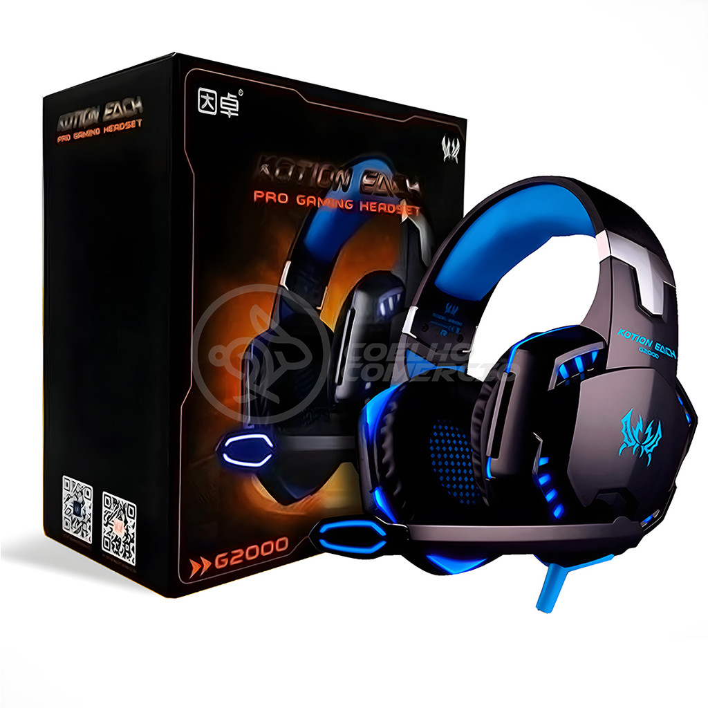 Headset G2000 Kotion Each Azul Gamer com LED para Jogos PC Console e ...