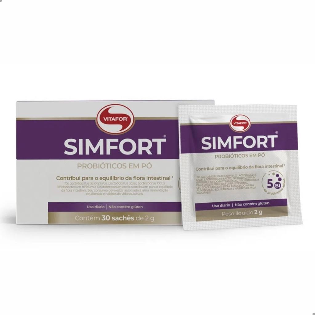 Simfort Probiótico 2g Caixa 30 Sachês Vitafor | Shopee Brasil
